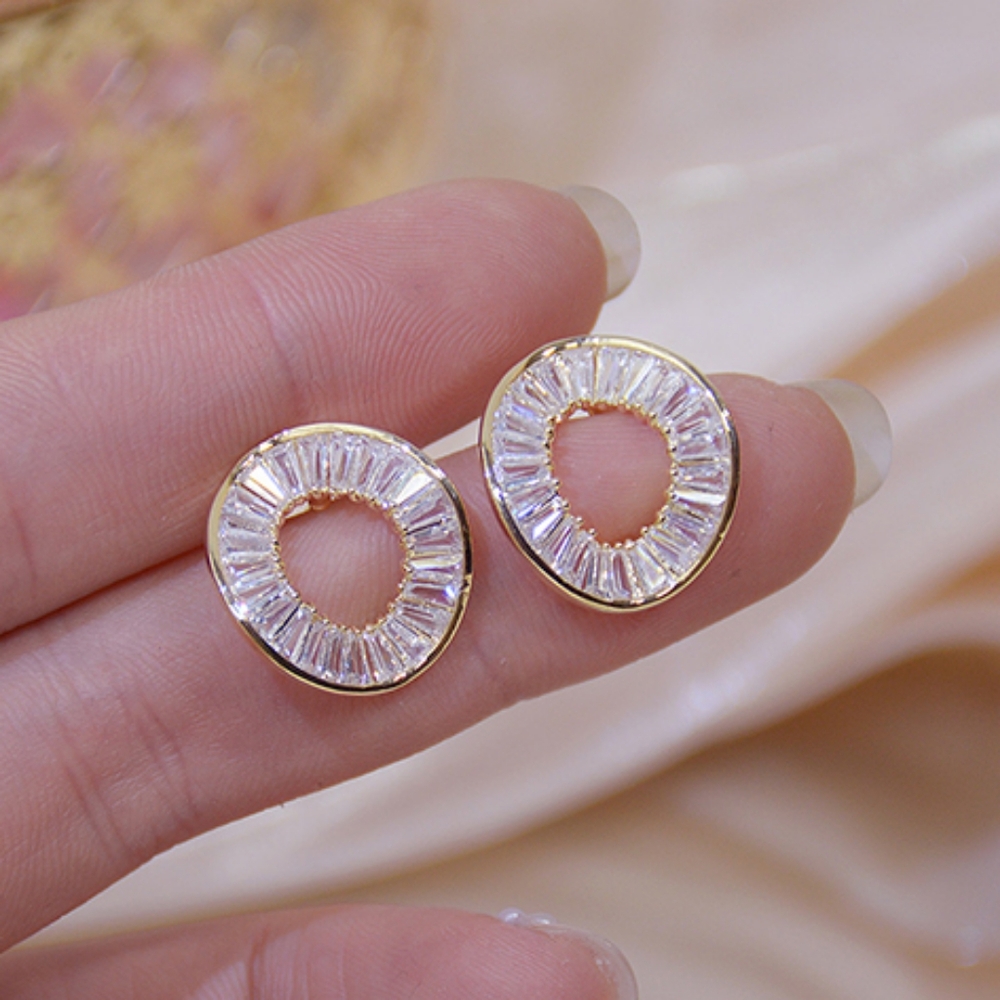 14 gold diamond earrings - Picture 8 of 8